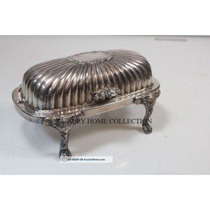 Beurrier en métal de qualité supérieure fabriqué à la main avec couvercle élégant conçu pour préserver la fraîcheur du beurre dans les intérieurs de cuisine classiques - Product Image 3