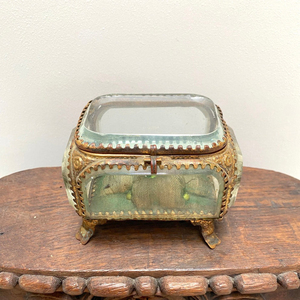 Caja de almacenamiento de vidrio biselado con acabado dorado Fabricación y proveedor de tamaño personalizado Fabricación de cantidades a granel Caja de almacenamiento de vidrio biselado - Product Image 5