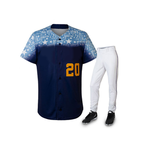 Ensemble d'uniformes de baseball à sublimation personnalisée Impression du nom de l'équipe Plus Size Pantalon en jersey de baseball respirant à séchage rapide Vente en gros - Product Image 6