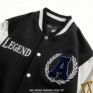 Chaquetas universitarias de hombre de estilo libre con parche personalizado de moda barata para hombre chaqueta de moda moderna elegante clásica - Product Image 3