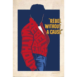 Póster de James Dean de estilo moderno para decoración de pared de papel Rebel Without a Cause - Product Image 1