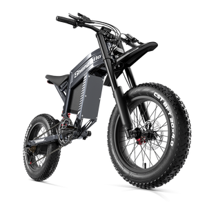 20 Inch Fat Tire <b>Electric</b> Bike 1500W 60V 35AH Lithium Battery Carbon Steel 67kmph Speed 7 Speed LCD Display Double Snow Bike - Product Image 3