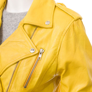 Vêtements décontractés personnalisables Veste en cuir pour femmes de taille adulte Fabrication de la meilleure qualité Super nouvelle veste en cuir pour femmes élégantes - Product Image 3