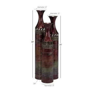 Florero y jardinera chapados en oro y hierro más vendidos, diseño elegante para decoración del hogar y bodas - Product Image 3