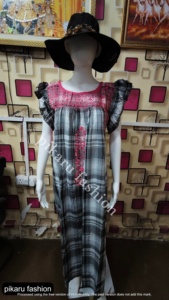 Vestidos de algodón bordados para mujer, manga corta con hasta la rodilla para fiesta de verano para mujer, vestido largo bordado Ucraniano - Product Image 4