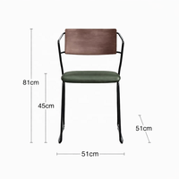 Chaise de salle à manger empilable en cuir véritable style antique, mobilier industriel pour restaurant et bistro, structure métallique, mobilier contractuel AKKU ART Export