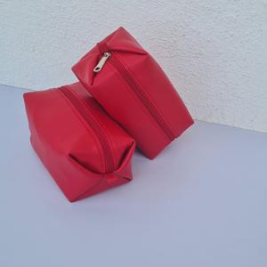 Pochette de maquillage de voyage en cuir véritable durable de luxe avec fermeture à glissière sac cosmétique personnalisable pour le stockage et l'organisation - Product Image 5