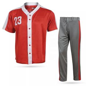 Ropa deportiva de talla grande de alta calidad al por mayor, conjunto de uniforme de béisbol, ropa de equipo transpirable de secado rápido, poliéster 100% - Product Image 2