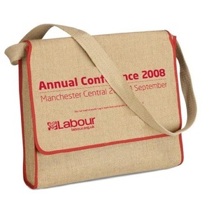 Bolsa de Conferencia de Yute Orgánico Ecológico de Alta Gama, Cierre de Cremallera/Hombro de Lona Reciclada, Color y Tamaño Personalizables - Product Image 4