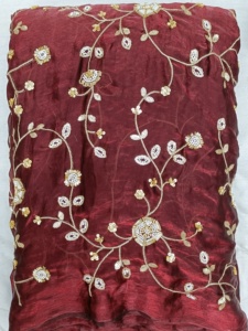 Space <b>silk</b> fabric Make to fancy saree , dress , lehenga fabric material - Product Image 2