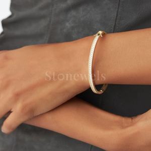 Trendy White Yellow <b>Rose</b> <b>Gold</b> Stacking Diamond <b>Bracelet</b> with Zircon for Wedding Parties or Gifts Fine Chain & Link <b>Bracelets</b> - Product Image 5