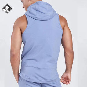 Conjunto Deportivo Informal Unisex sin Mangas, Transpirable, con Sudadera con Capucha y Pantalones Cortos, Ropa de Gimnasio para Otoño, Sudadera con Capucha y Pantalones Cortos de Moda, Venta al por Mayor en Pakistán - Product Image 3