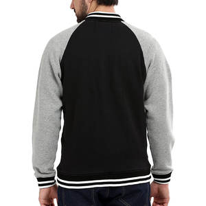 Custom Made Men's Premium Quality Fleece Varsity Jacket Solid Color with Stand CollegeBaseballjacket for men - Product Image 4