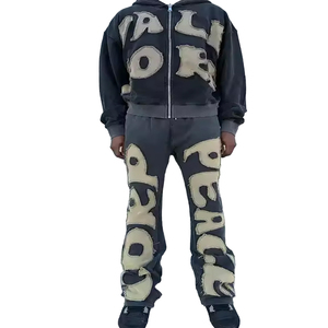 Survêtements d'hiver pour hommes 2024, personnalisés, grandes tailles, effet délavé, imprimés DTG et sérigraphiés, respectueux de l'environnement, avec technique de strass - Product Image 3