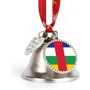 Décor festif NOUVEAU Xmas Pendant Double Charms Bell Ornements Sublimation Ornements de Noël de l'exportateur indien - Product Image 5