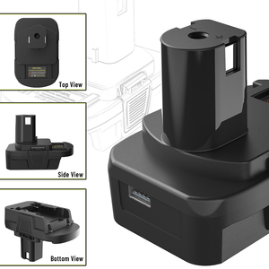 Pin công cụ Adapter cho Dewalt 20V & milwaukee 18 Li-ion pin chuyển đổi để cho Ryobi khoan/điều khiển Combo Bộ dụng cụ - Product Image 3