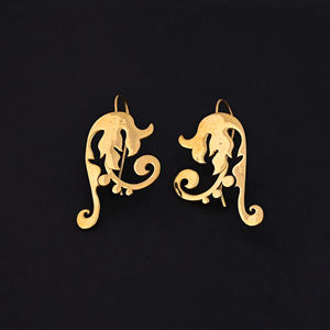 Boucles d'oreilles mode uniques en plaqué or 45x25MM - Product Image 2