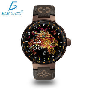 Smartwatch Elegante e Funzionale per Uomo di Alta Moda con Resistenza all'Acqua, Cronometro, Funzioni da Sub, Compatibile con Android, in Acciaio Dorato - Product Image 1