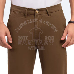 Pantalones Chinos Elásticos para Hombre de Alta Calidad y Premium FANTASY WEAR OEM 2026, Pantalones Casuales Cómodos con Diseño y Logotipo Personalizados - Product Image 4