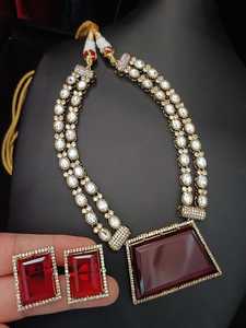 Indian Manufacturer's Premium Quality <b>Mother</b> <b>Pearl</b> Antique Long Necklace Set Custom Shape Weddings Parties Fashion Jewelry - Product Image 2