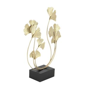 Objet de sculpture décorative florale incurvée en métal abstrait personnalisé élégant pour la décoration de table de bureau à domicile en vente en gros - Product Image 1