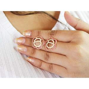 14k Yellow Gold <b>Fine</b> <b>Stud</b> <b>Earrings</b> Natural Ruby with Real Diamond Elegant and Luxurious Style - Product Image 1