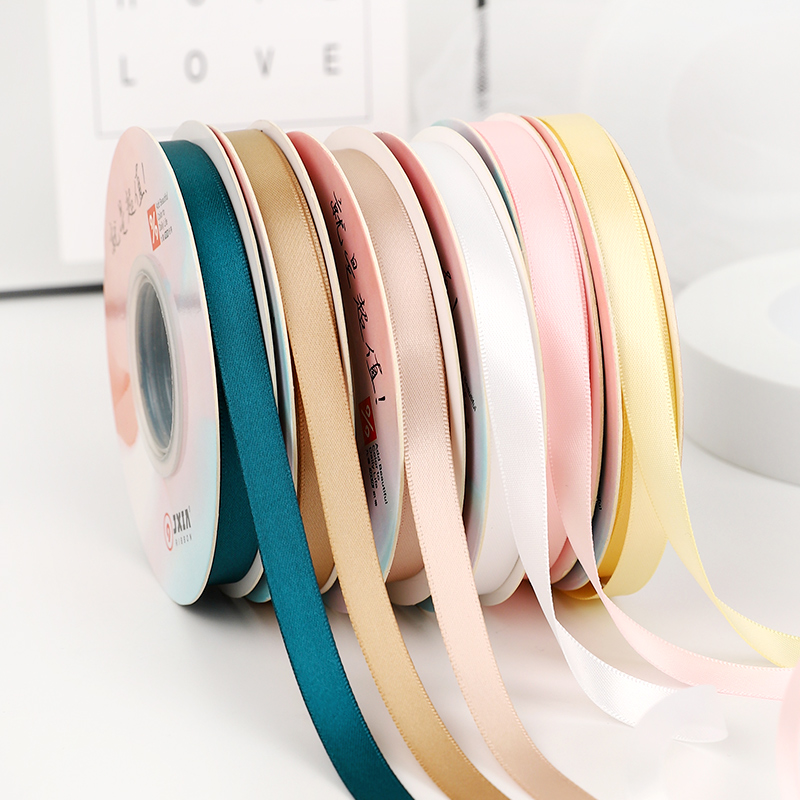Luxury 1cm Gift Polyester Satin Ribbon Gift Wrapping Decorative Ribbon Festive Ribbon 100Yards
