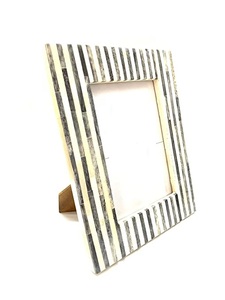 Cadre photo décoratif carré en incrustation d'os, design personnalisé, artisanat, décoration murale, taille et couleur personnalisables - Product Image 4