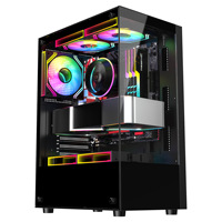 Manufacturers Spcc Atx Case Tempered Glass Full Tower Case Argb Effect Desktop Gaming Computer Pc Case Cabinet