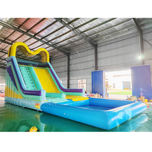 Airtight <b>Inflatable</b> Bouncer <b>Slide</b> Portable Residential <b>Inflatable</b> <b>Water</b> <b>Slide</b> With Detachable Pool - Product Image 1