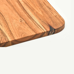 Tabla de cortar de madera de acacia natural personalizada con mango para hoteles y restaurantes, tablas de pelar pizza de madera para cortar bloques - Product Image 4
