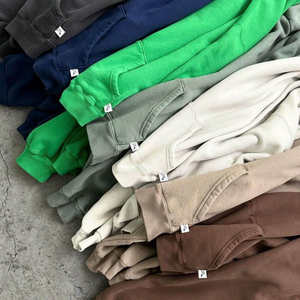 Personnalisé Blanc 500 Vintage Chauffage Gris Blanc Unisexe 100 Doux Français Terry Coton Boxy Baggy Sweat À Capuche Surdimensionné À Capuche - Product Image 3