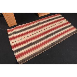 Alfombra de área grande turca Vintage, retales rojos y marrones, técnica de tejido plano de lana tejida, sala de estar látex para Decoración Para, coche, 29x54 pies - Product Image 2