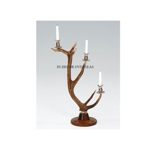 Modern Creative Art Superior Quality Metal Fancy Unique Antler Designer <b>Candle</b> <b>Stick</b> <b>Holder</b> For Home And Hotel Table Ware - Product Image 3