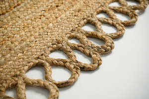 Trendy Reversible Jute Handwoven <b>Rug</b> <b>Rustic</b> Charm and Durability for Outdoor Oasis Machine Made - Product Image 5