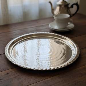 8-<b>Piece</b> Copper Cup <b>Set</b> for <b>2</b> People Oriental Design Style Wedding Gift Includes Lids & Tray - Product Image 5