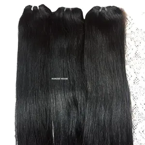 Cuticle aligned indian Raw virgin straight silky human hair extension single donor hair INDIAN TOP QUALITY REMY VIRGIN HAIR