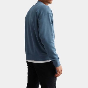 Sudadera de cuello redondo de ajuste Regular para hombre, logotipo personalizado, patrón sólido, invierno, transpirable, tela de punto de 380g, venta al por mayor, algodón liso - Product Image 4