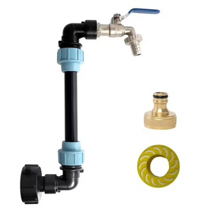 S60*6 Female Thread IBC Ton <strong>Barrel</strong> Connector Kit 3/4 Inch Thread Brass Tap Faucet Kit for Water Tank Aquarium Garden <strong>Barrel</strong> - Product Image 4