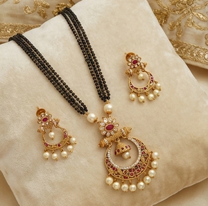 Elegant Rajwadi <b>Antique</b> Necklace With Designer High Polish Ethnic <b>Jewellery</b> For Women Party Wear Traditional Festive Occasions - Product Image 1