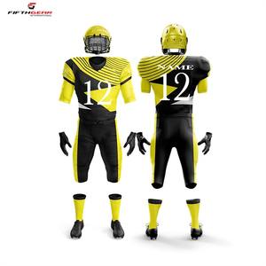 2024 élégant Football américain porter des maillots broderie personnalisable entièrement sublimé respirant manches courtes uniformes de Football - Product Image 1