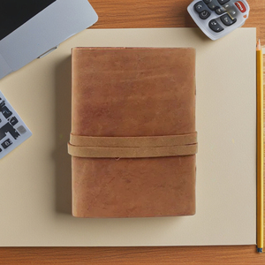 Nouvelle Promotion personnalisé A5 PU cuir Journal laitier cahier cousu reliure couverture rigide à la main Logo personnalisé exportation fabriqué - Product Image 3