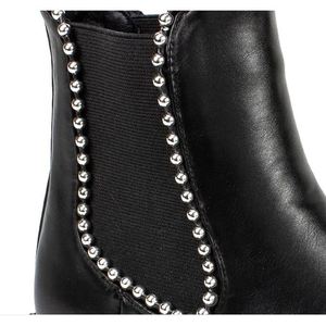 Stivaletti da Donna Seven Dials Shelley con Borchie, Altezza Ginocchio, Neri, Taglia 7 M, Chiusura Slip-On, Piattaforma Alta, Traspiranti, Stile Autunnale - Product Image 2