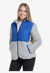 OEM de haute qualité Logo personnalisé femmes polaire Sherpa veste hiver Zip respirant tricoté tissé haute visibilité - Product Image 5