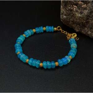 Handmade Ethiopian Blue Opal 18K Gold Filled Geometric Pattern Religious Trendy for Weddings Gifts Mainly Made <b>Copper</b> Pearl - Product Image 1
