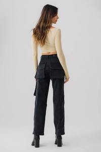 กางเกงยีนส์ผ้ายีนส์เอวกลางแบบกำหนดเองระบายอากาศได้สตรีทแวร์ผ้าเดนิมแบบเรียบด้านหน้าเรียบ - Product Image 4