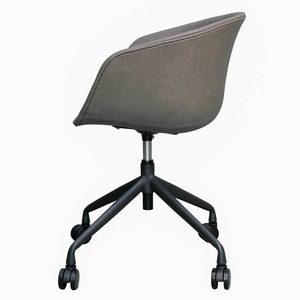 Chaise pivotante réglable moderne GAKH-53PU avec coussin en cuir pour la maison, le bureau ou les salles de conférence, en aluminium et PU durables - Product Image 3