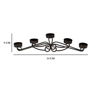 เชิงเทียนโลหะตั้งโต๊ะ ดีไซน์หรูหรา สำหรับเทียนทีไลท์และเทียนทรงกระบอก - Product Image 6