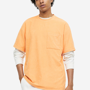 T-shirt chemises de haute qualité poids lourd uni surdimensionné T-shirt impression broderie personnalisé blanc 100% coton hommes T-shirt T-shirt - Product Image 1