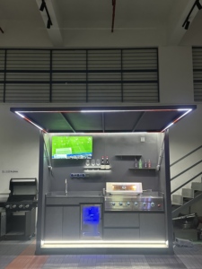 Sang trọng thẩm mỹ 304 thép không gỉ bếp Ngoài Trời Bbq đảo với bột tráng kết thúc - Product Image 2